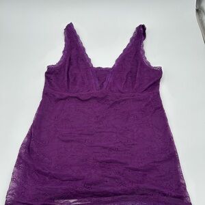 Soma Deep Purple Lace Tank Top